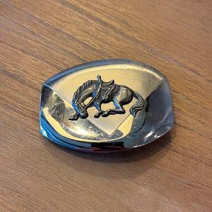 Pewter Horse Vintage Belt Buckle
